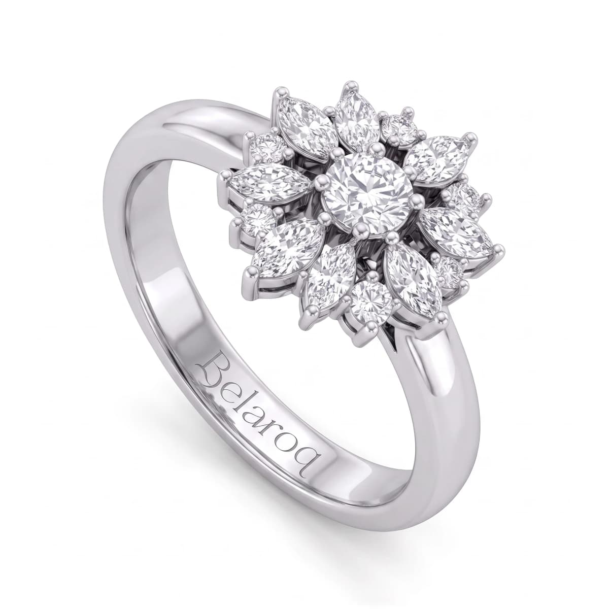Belaroq Roselle Vale Rive White Gold Lab Diamond Ring