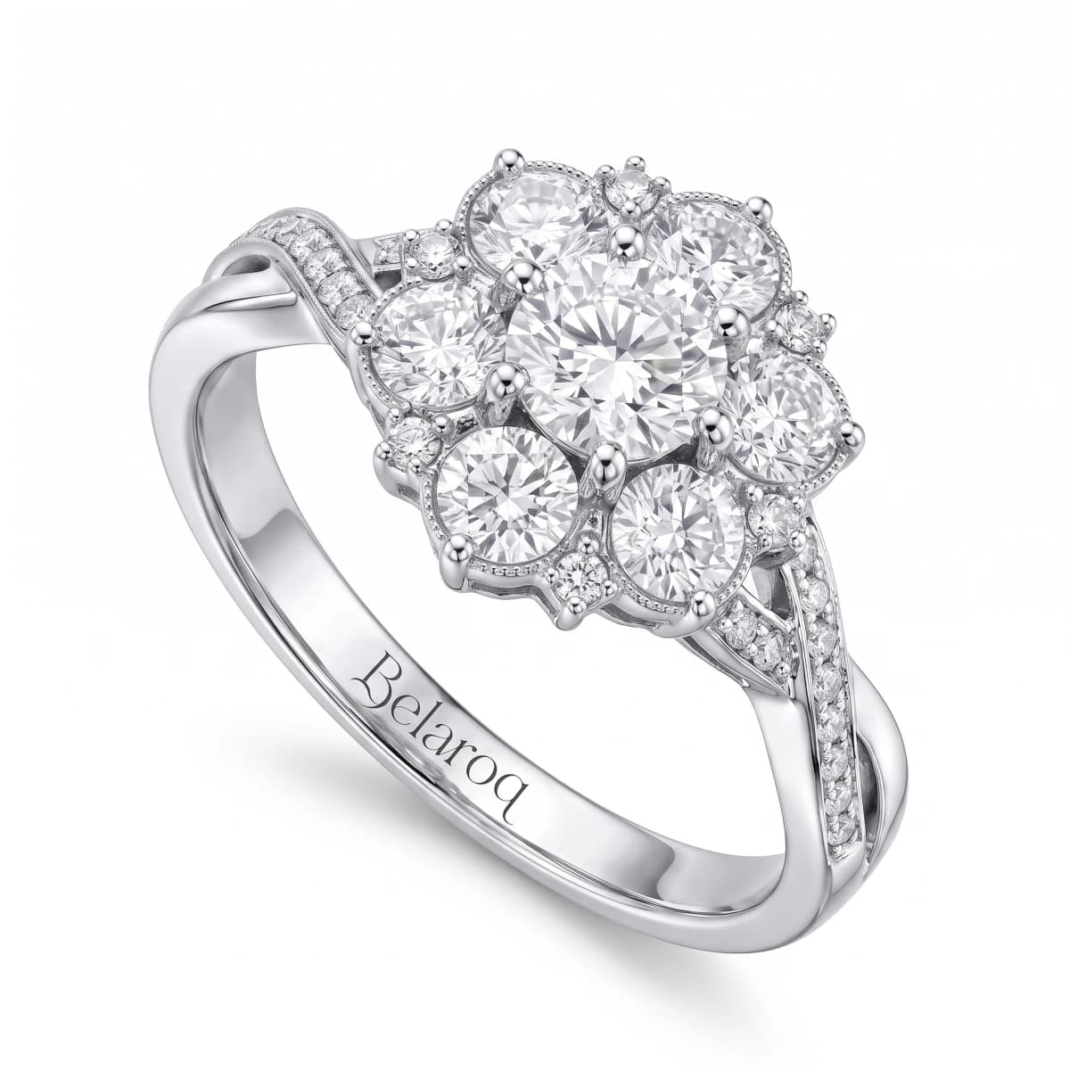 Belaroq Celeste Signet Serein White Gold Diamond Ring
