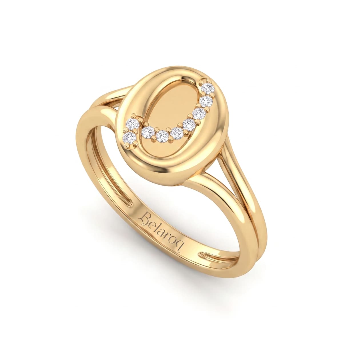 Belaroq Elaria Flare Reflet Yellow Gold Lab Diamond Ring