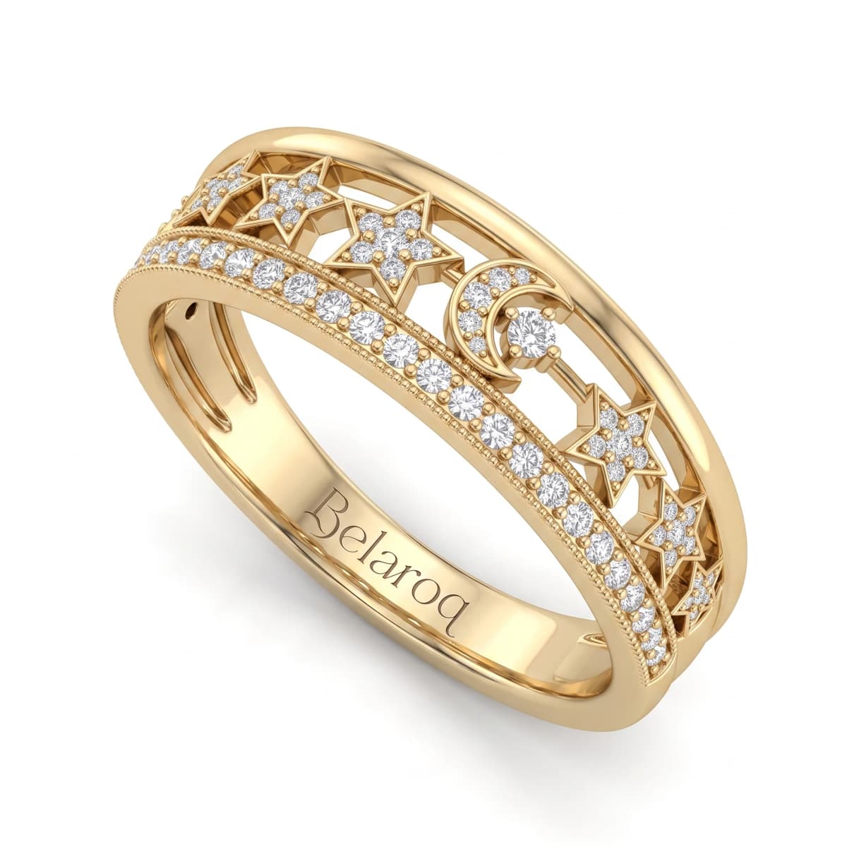 Belaroq Aurelia Lumen Arcade Yellow Gold Diamond Ring