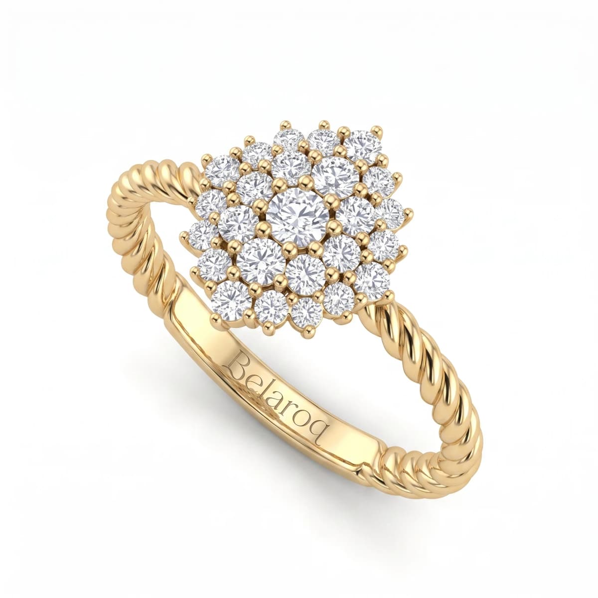 Belaroq Marielle Flora Muse Yellow Gold Lab Diamond Ring