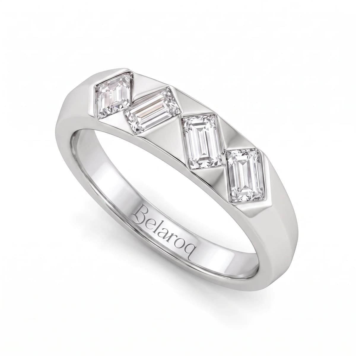 Belaroq Calista Cascade Mode White Gold Lab Diamond Ring