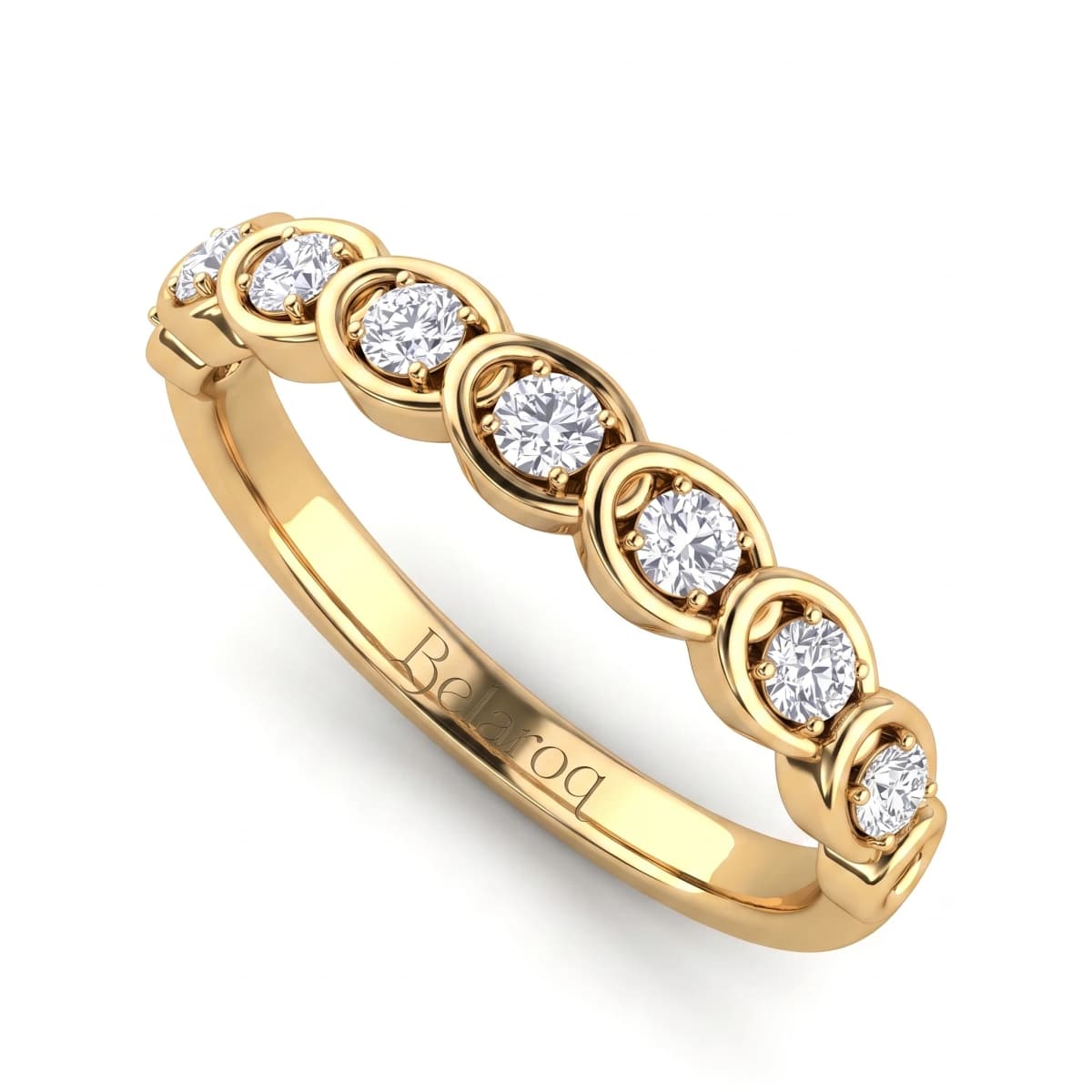 Belaroq Solene Lace Lattice Yellow Gold Diamond Ring