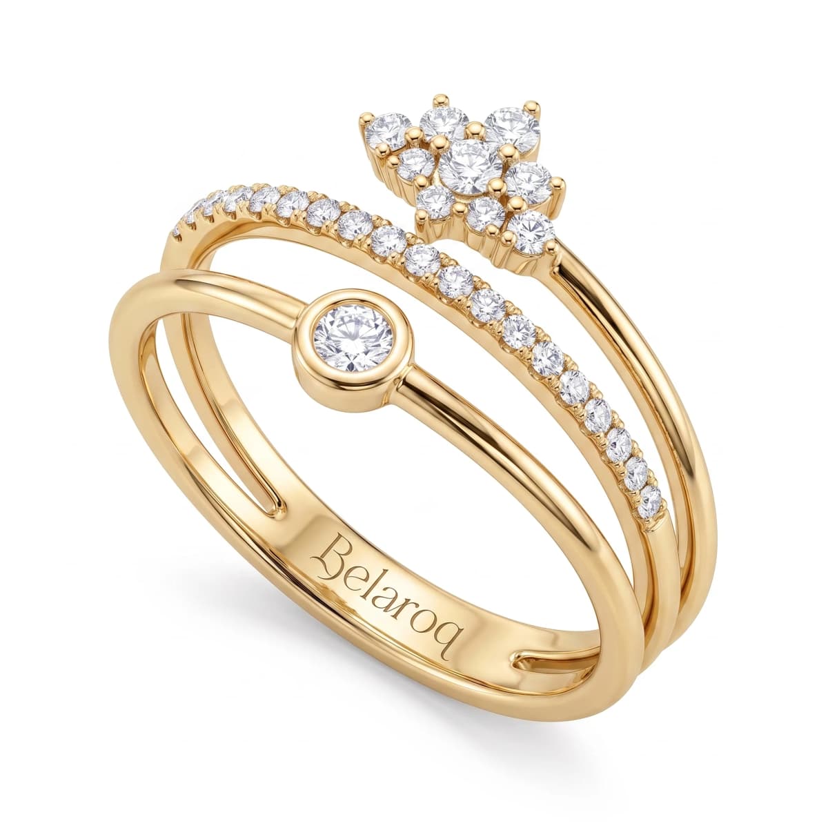 Belaroq Sienna Maris Aube Yellow Gold Lab Diamond Ring