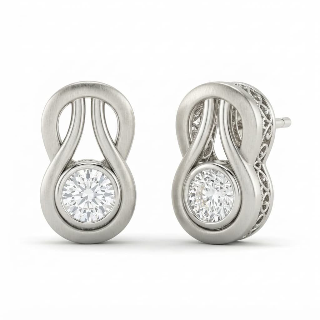 Belaroq Orelisse round bezel Earrings
