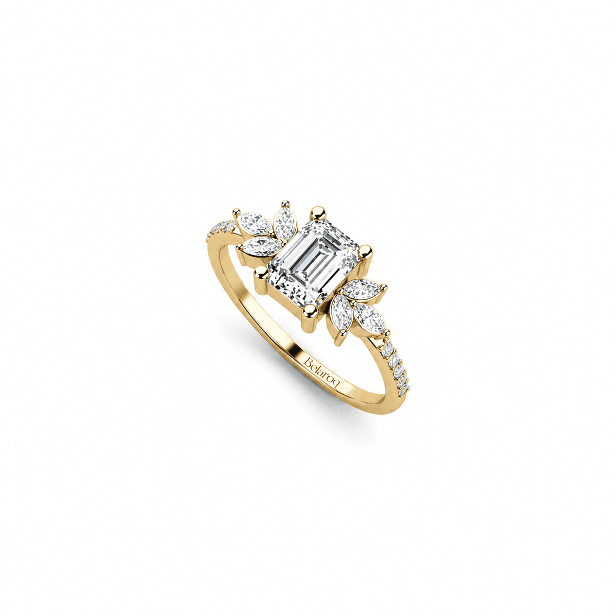 Belaroq Nivelle Emerald Mixed Engagement Ring