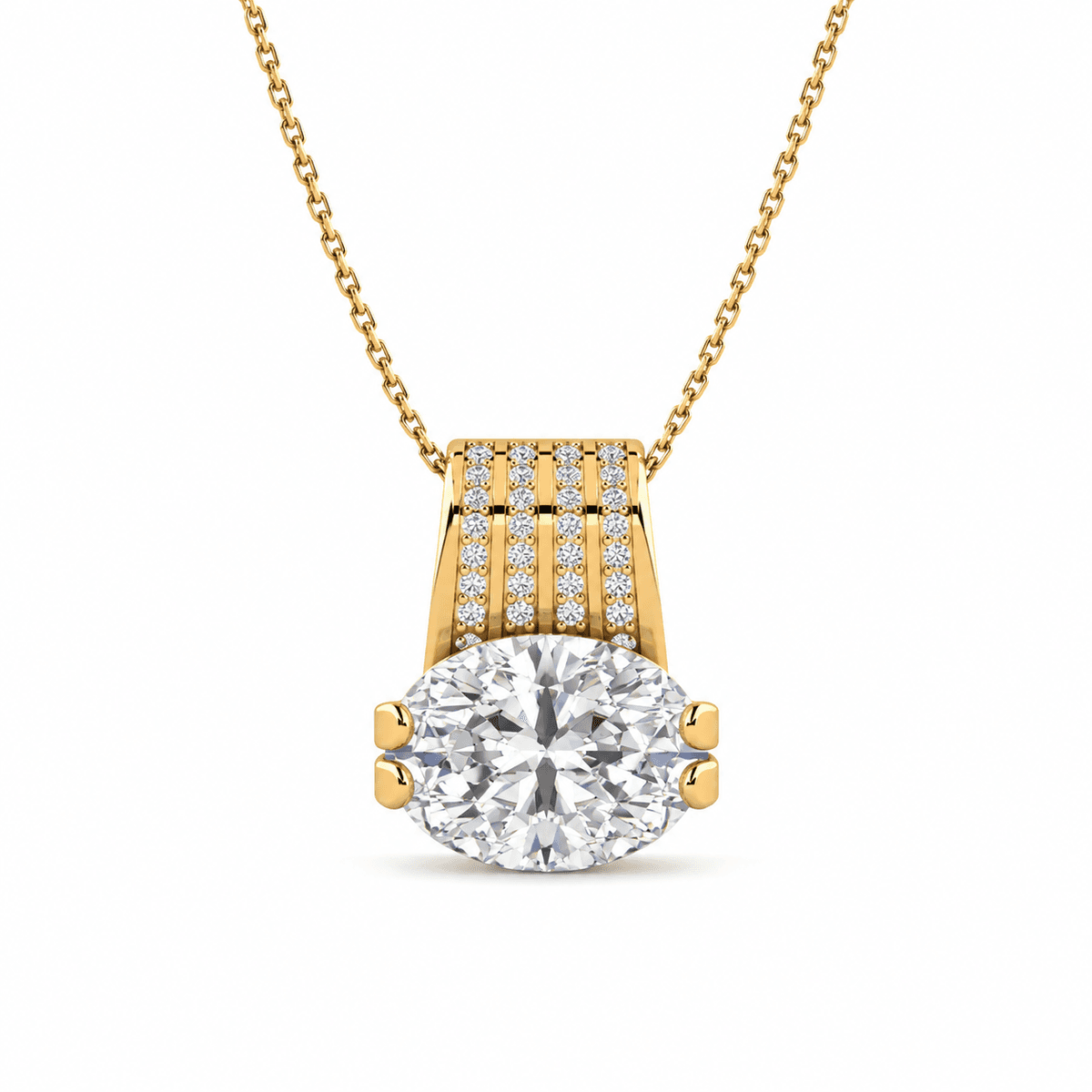 Belaroq Solenne Oval Prong Necklace