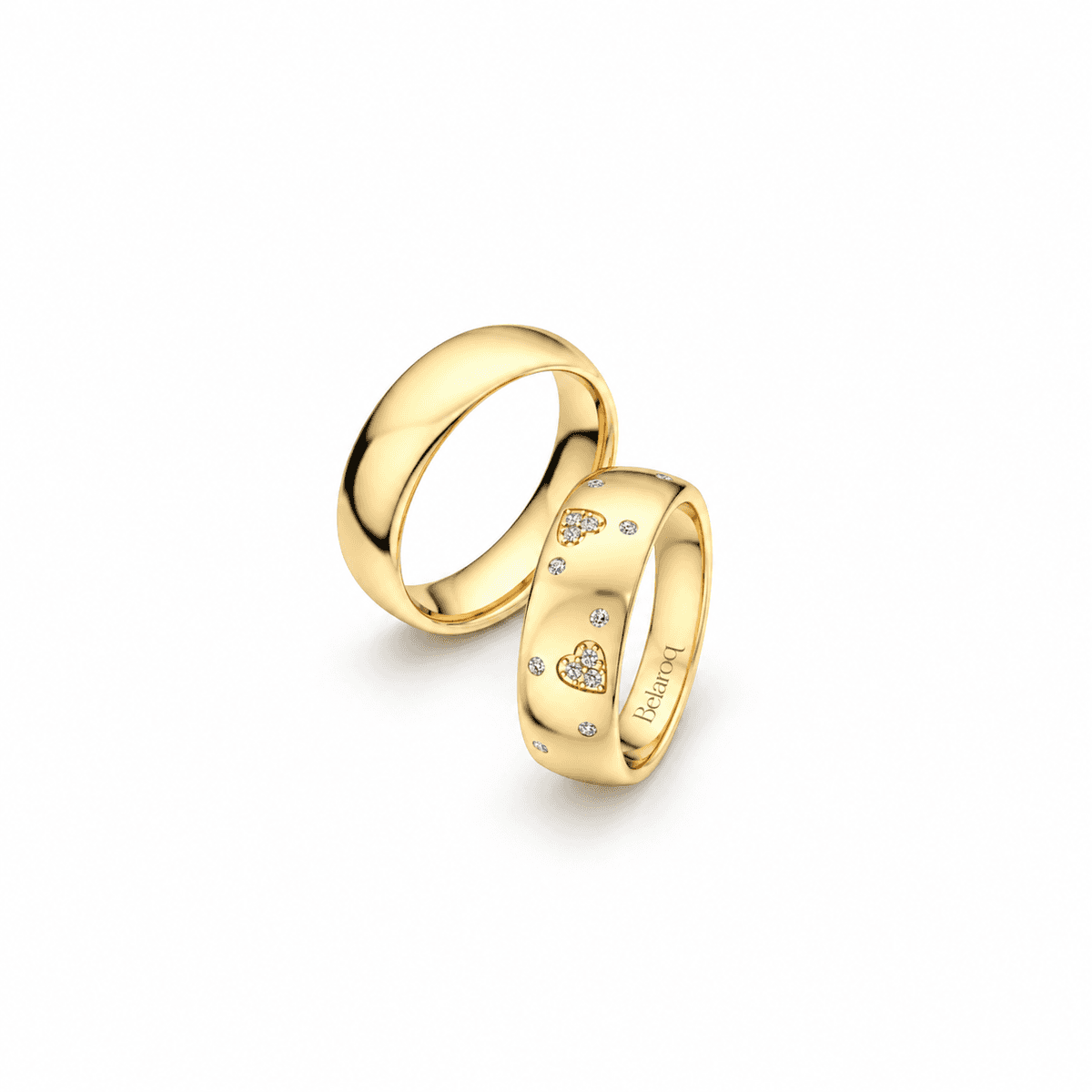 Belaroq Janellelysavie Round Flush Wedding Ring Set