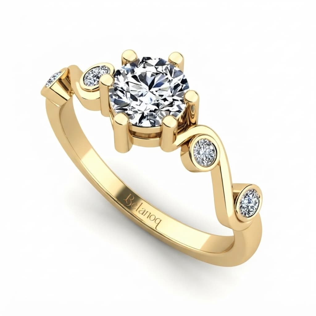 Belaroq Janelle Round Prong and Bezel Engagement Ring