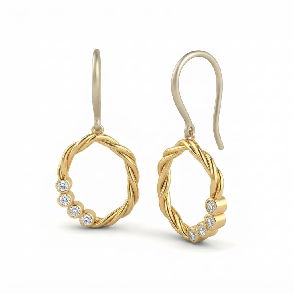 Belaroq Elvarine round bezel Earrings