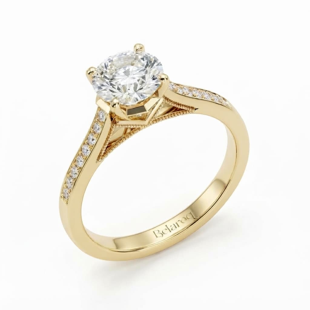 Belaroq Janelle round pavé Engagement Ring