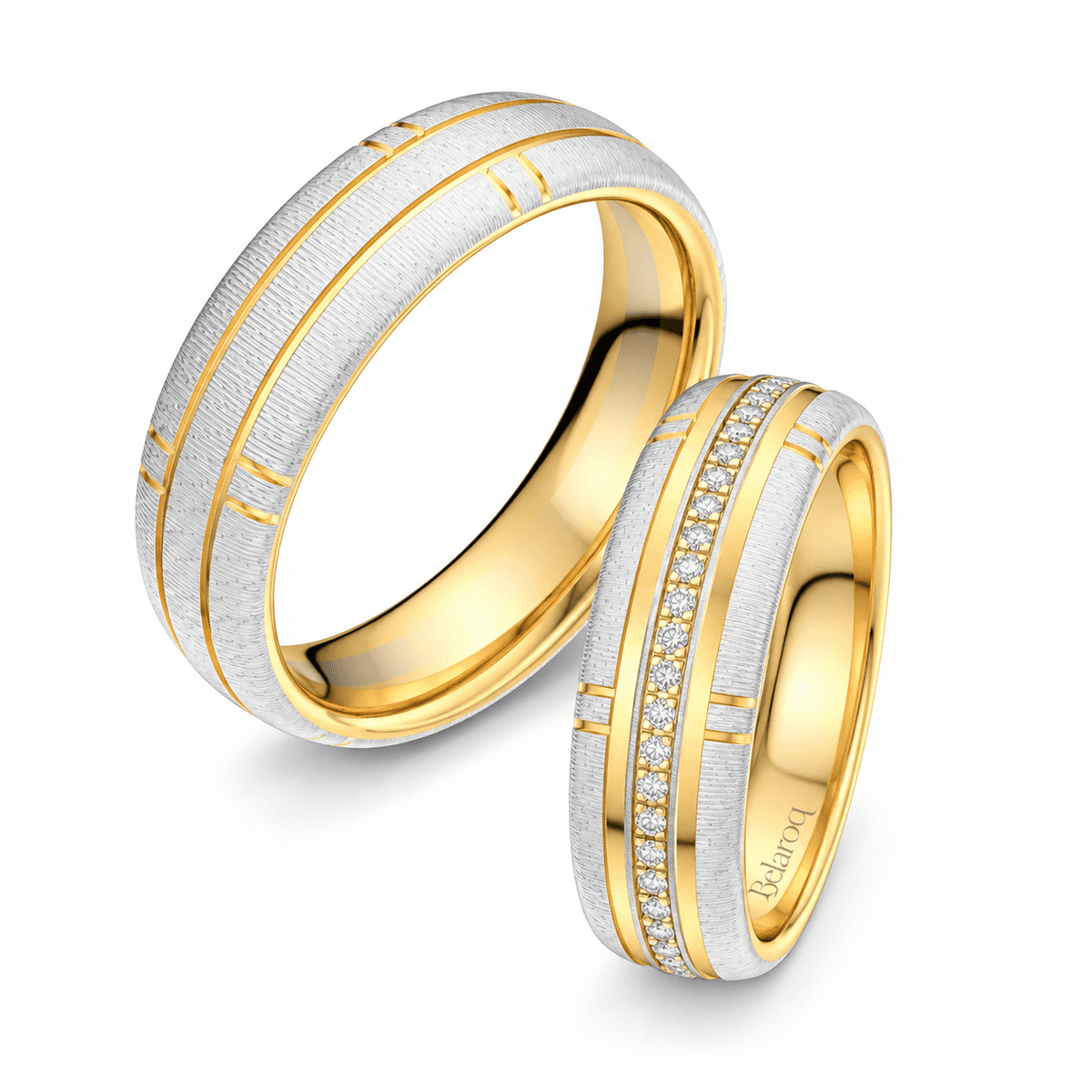 Belaroq Kirevia Round channel-set Wedding Ring Set
