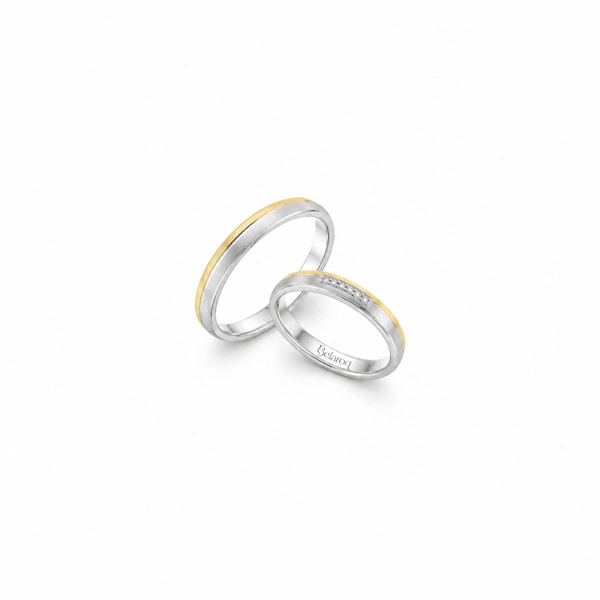 Belaroq Heliora Round Channel Wedding Ring Set