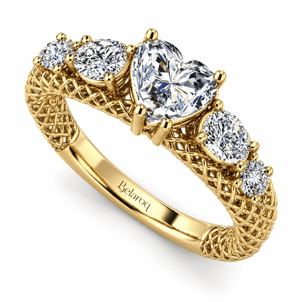 Belaroq Brialuneelarisse Anillo Diamante Corazón y Celosía