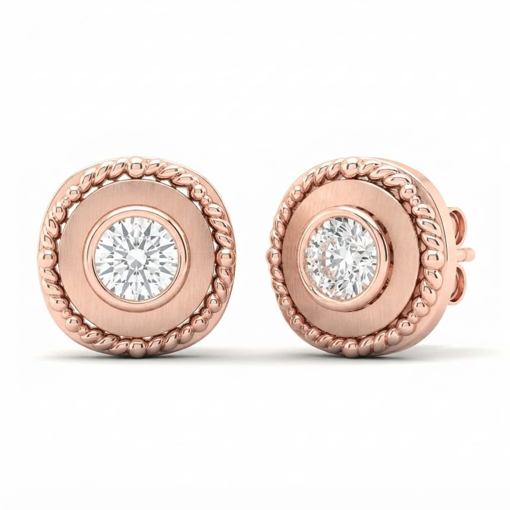 Belaroq Galenne round bezel Earrings
