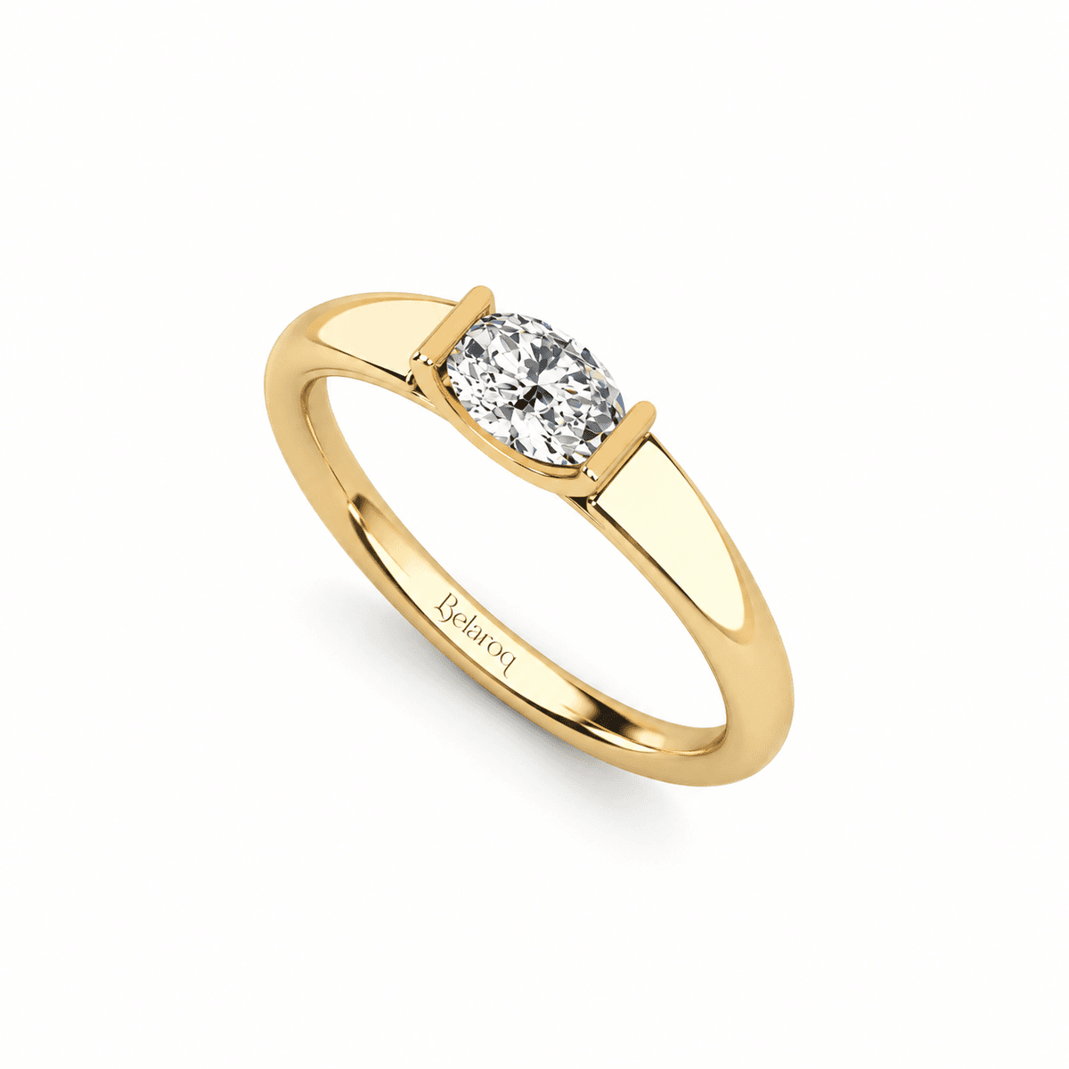Belaroq Doravena Oval Bar Engagement Ring