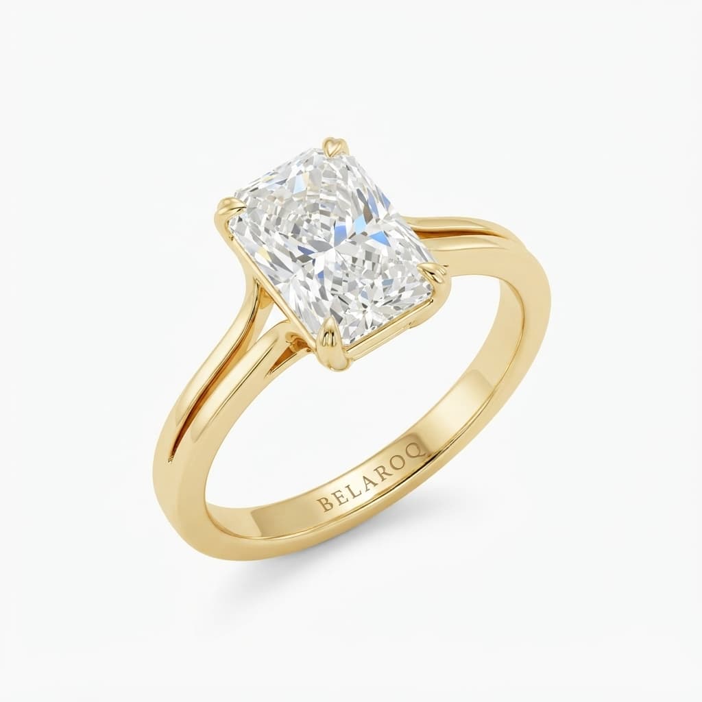Belaroq Orelisse radiant prong Engagement Ring