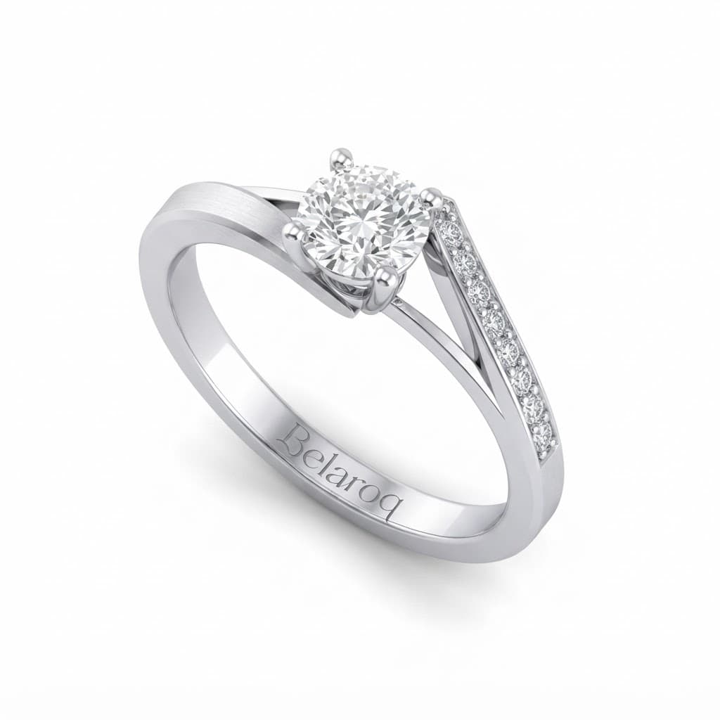 Belaroq Orielleiverelle round pave Engagement Ring