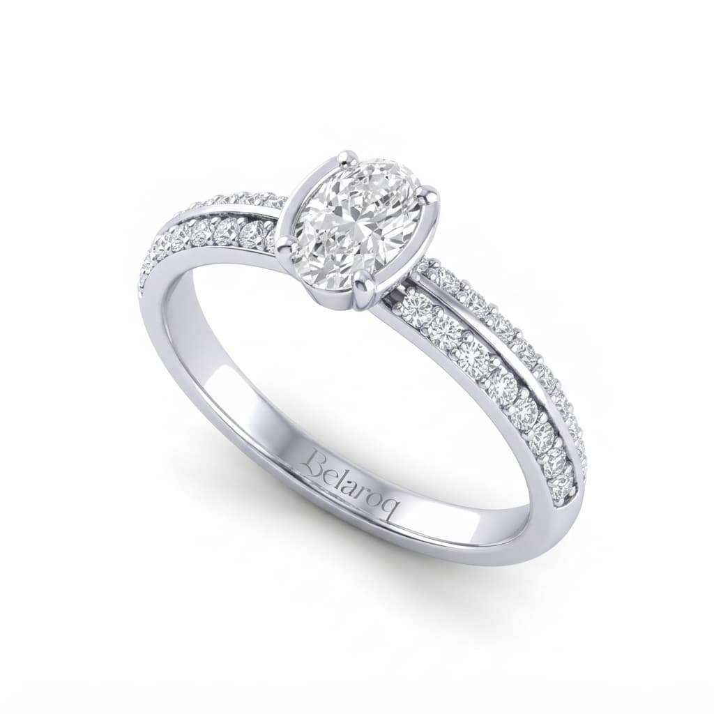 Belaroq Lunessa Oval Prong Engagement Ring