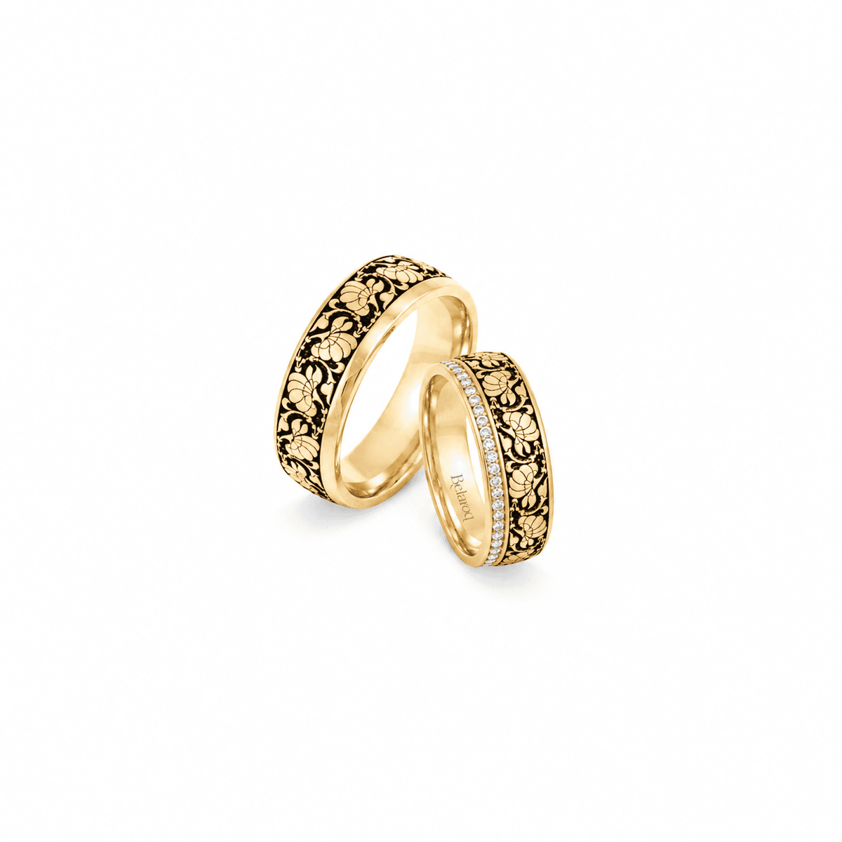 Belaroq Dorelle Round Channel Wedding Ring Set