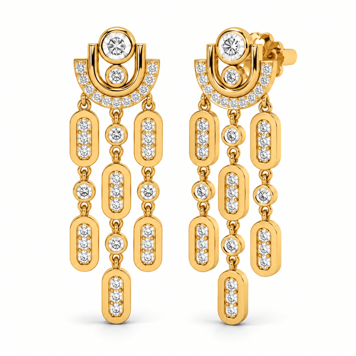 Belaroq Gradessia Three Strand Drop Earrings