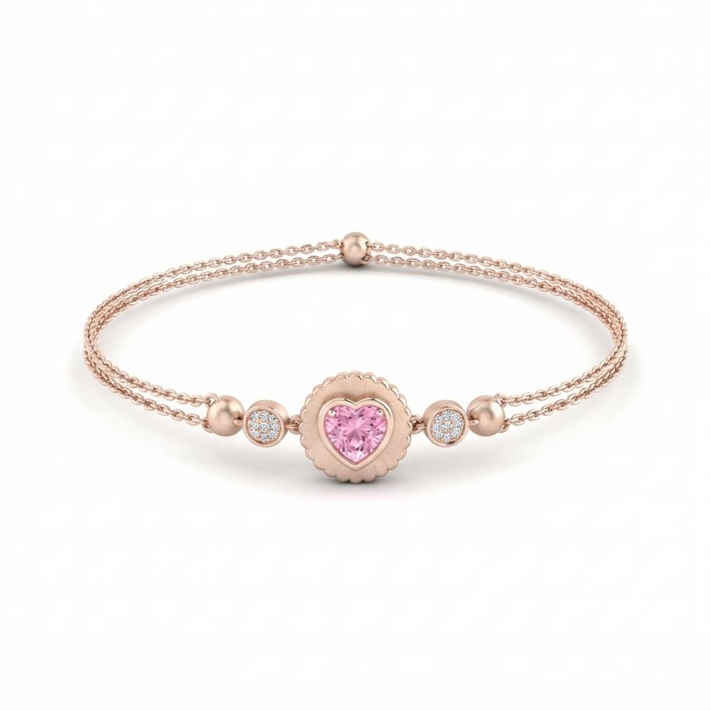 Belaroq Elowen Heart Marquise Bezel Prong Bracelet