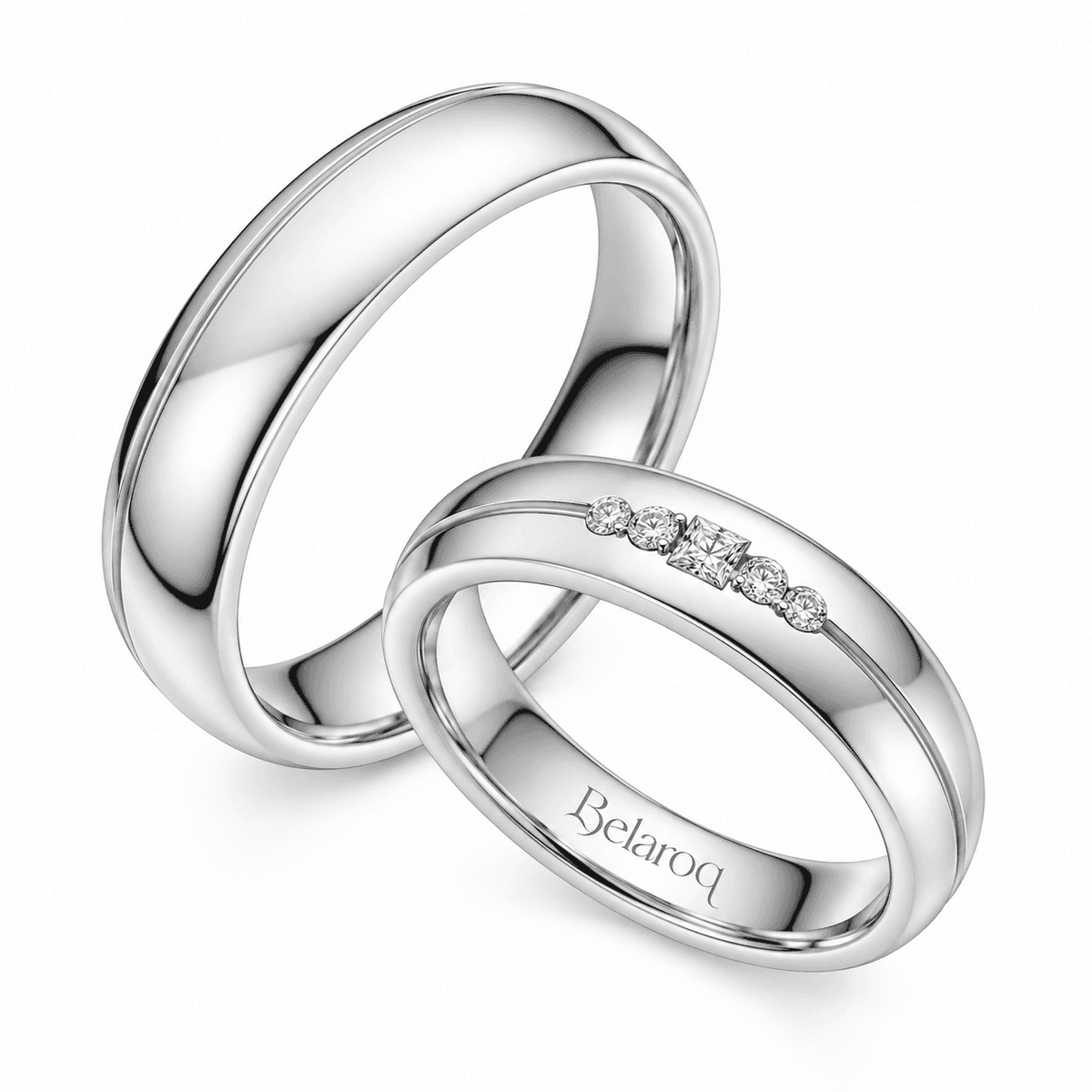 Belaroq Gisellea Princess Prong Wedding Ring Set