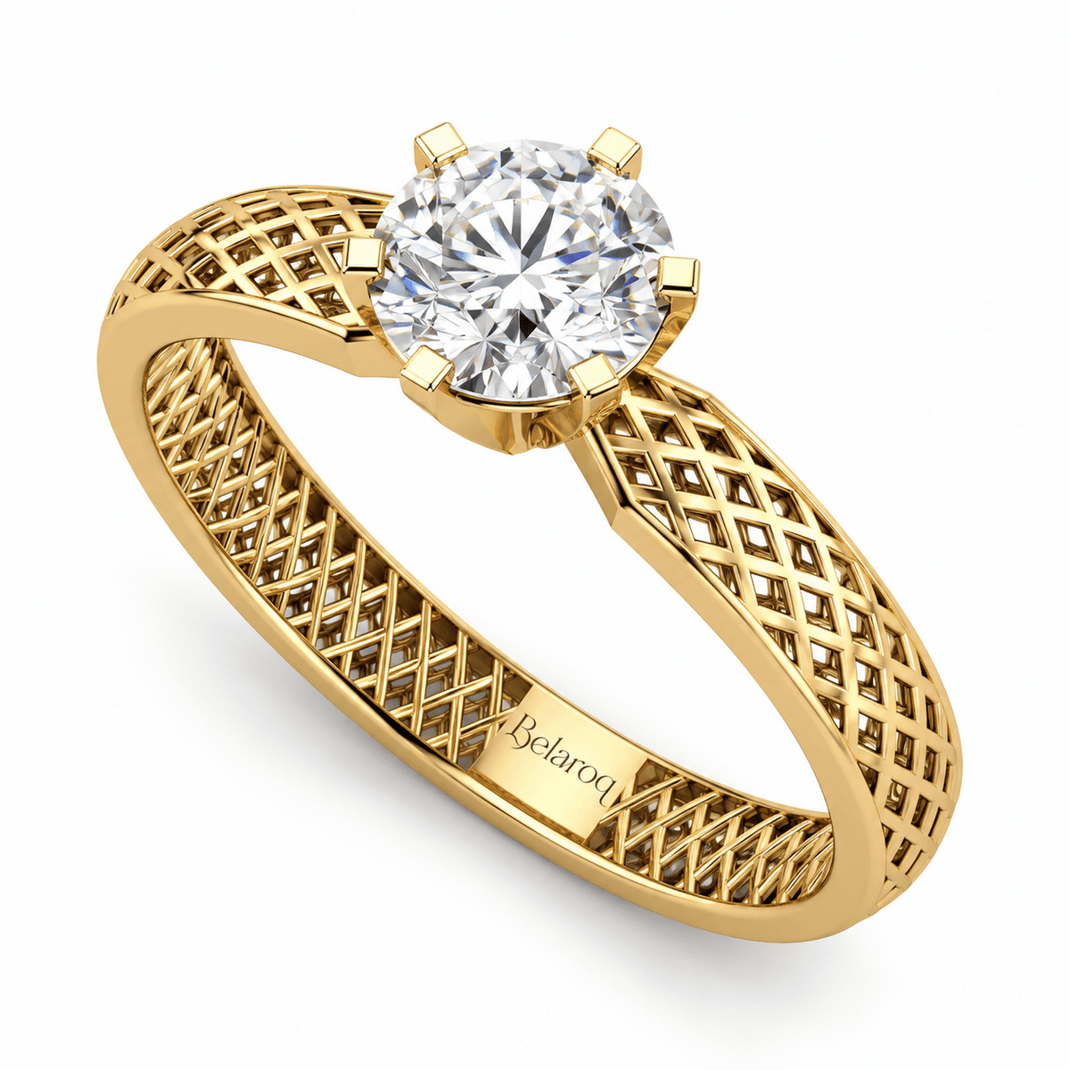 Belaroq Isoldemarivelle Bague Diamant Rond et Treillis