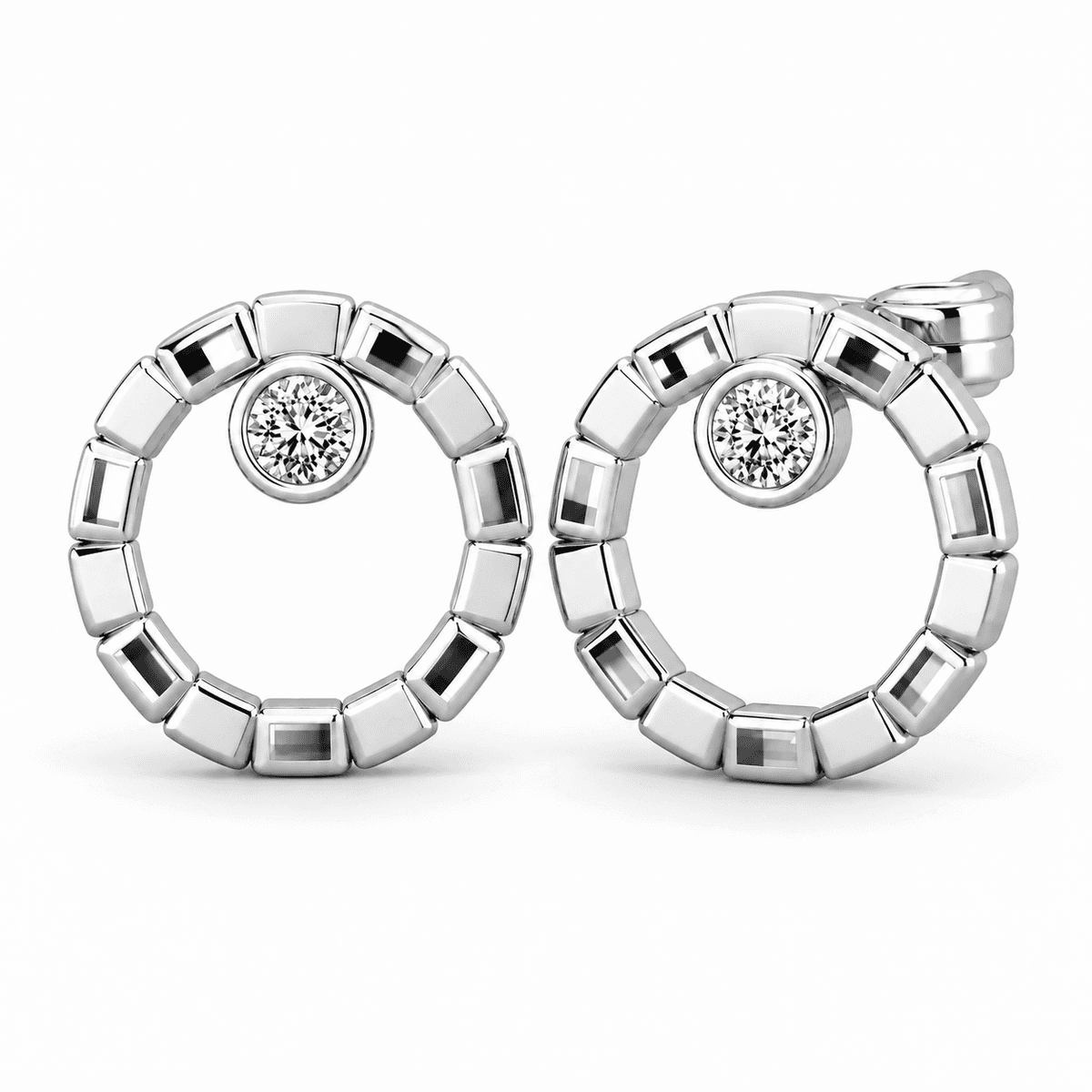 Belaroq Segmira Open Circle Stud Earrings