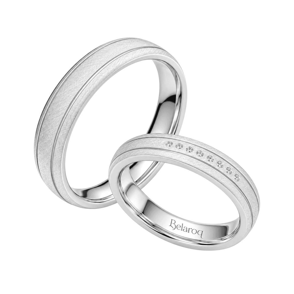 Belaroq Faelissevionelle Round flush-set Wedding Ring Set