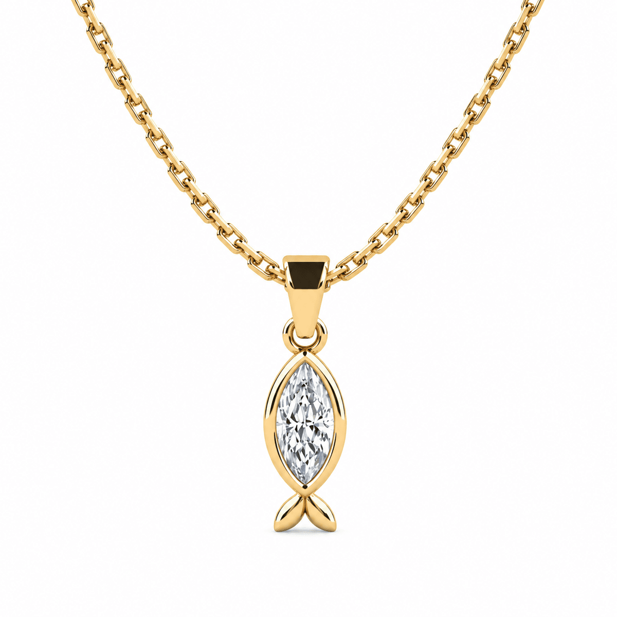 Belaroq Emberelle Marquise Bezel Necklace
