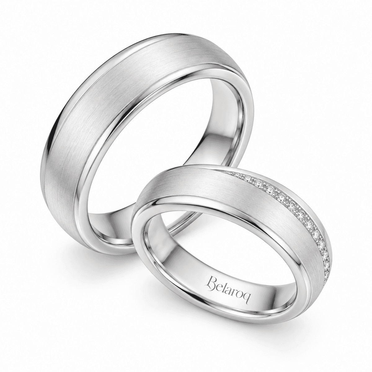 Belaroq Vionelleperenne Round Channel Wedding Ring Set