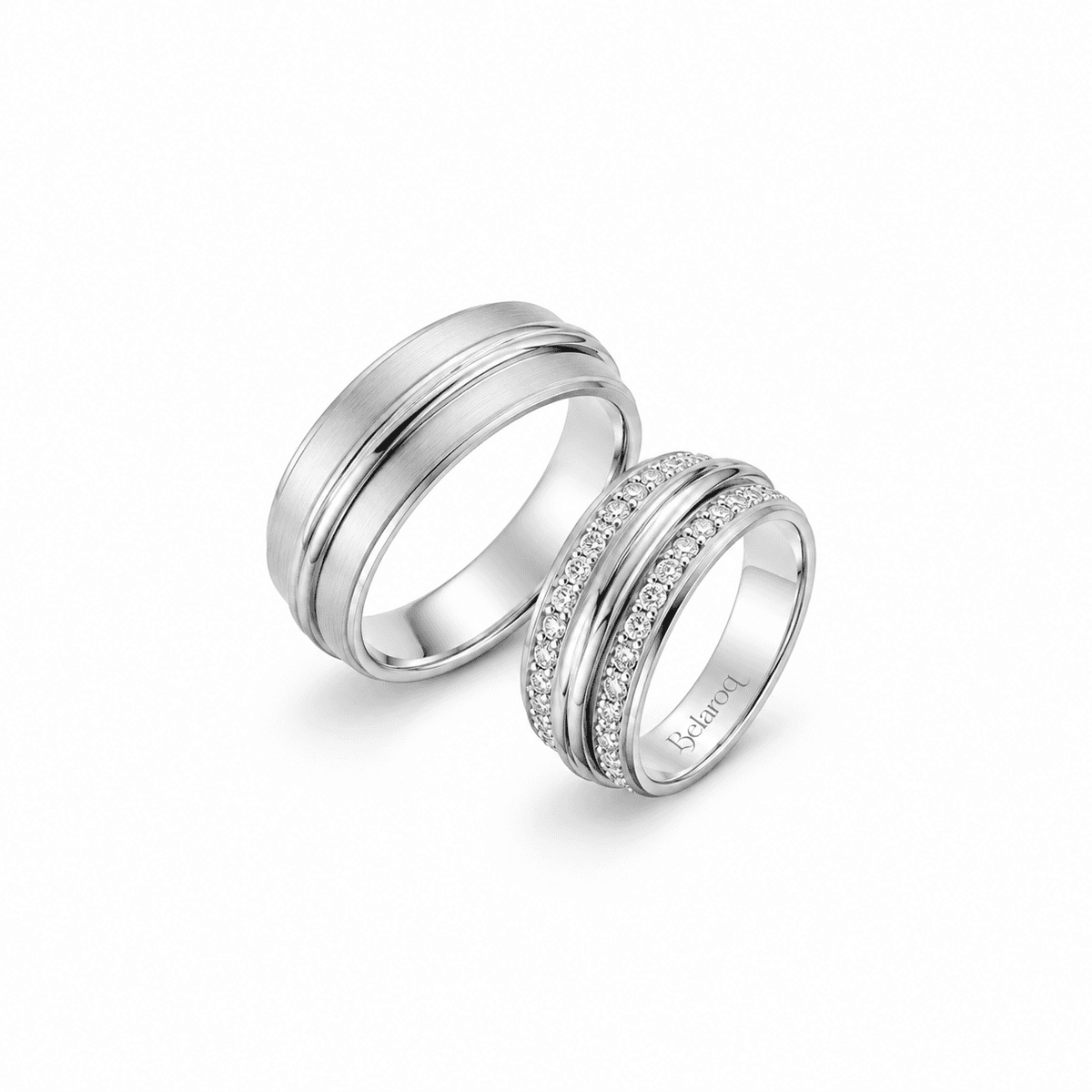 Belaroq Rilomere Double Row Wedding Ring Pair