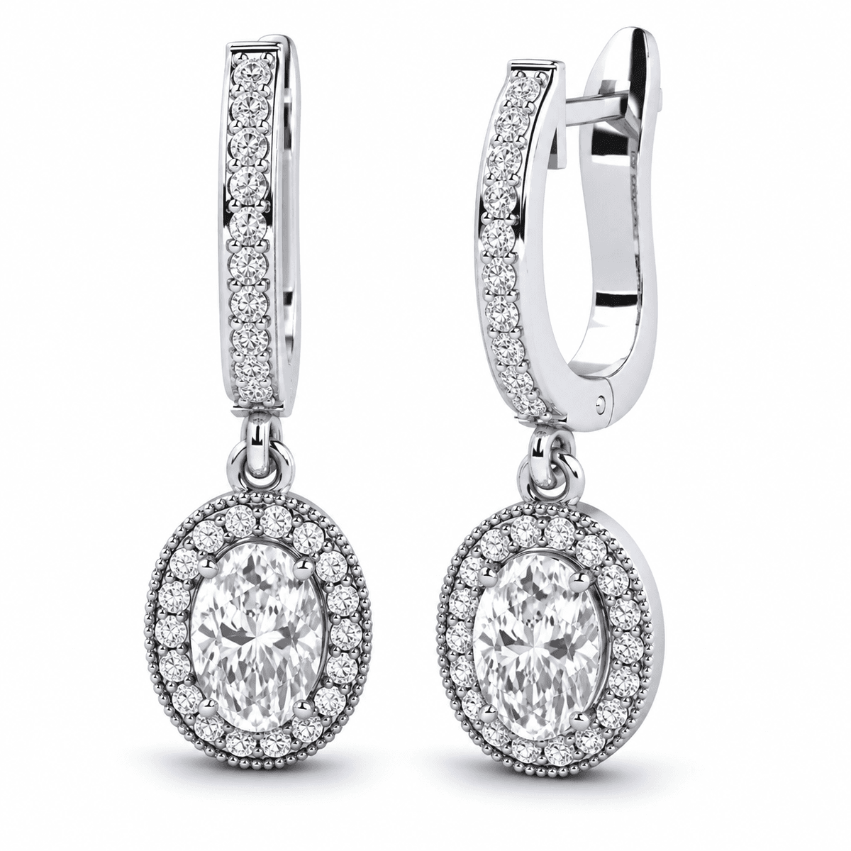 Belaroq Heliora Oval Halo Earrings