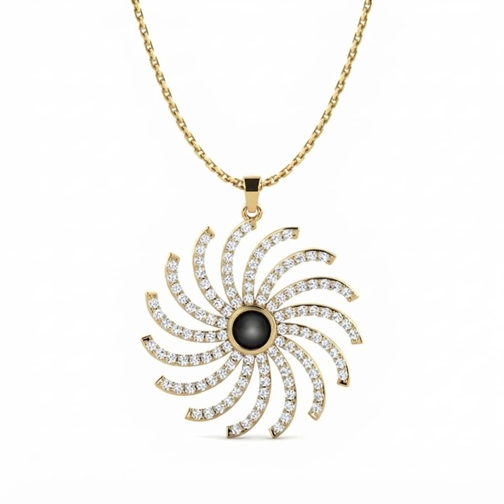 Belaroq Havielle Round PavéBezel Necklace
