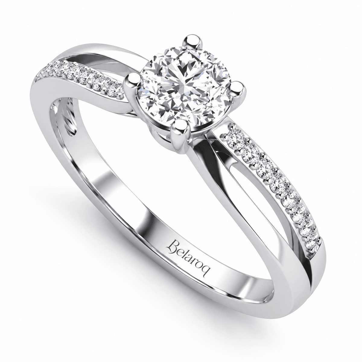 Belaroq Celoriaardelia Split-Shoulder Engagement Ring