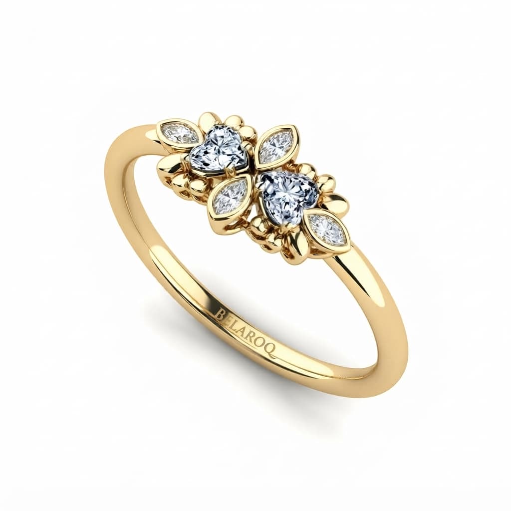 Belaroq Serenne Heart Round Prong Bezel Engagement Ring