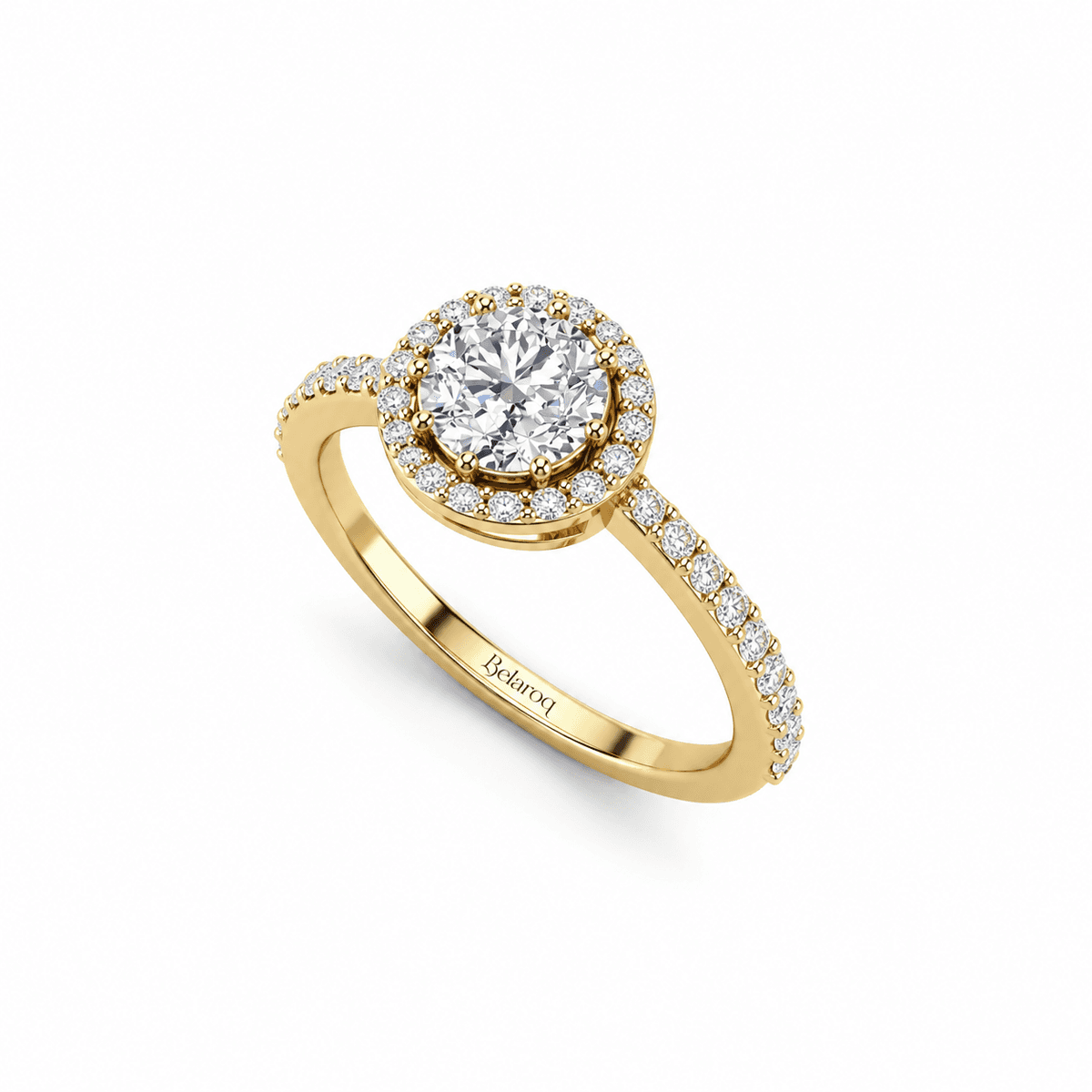 Belaroq Zelavine Bague de Fiançailles Halo