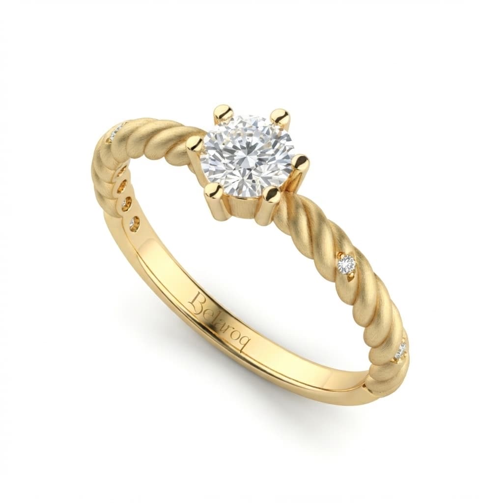 Belaroq Emberelle round prong Engagement Ring