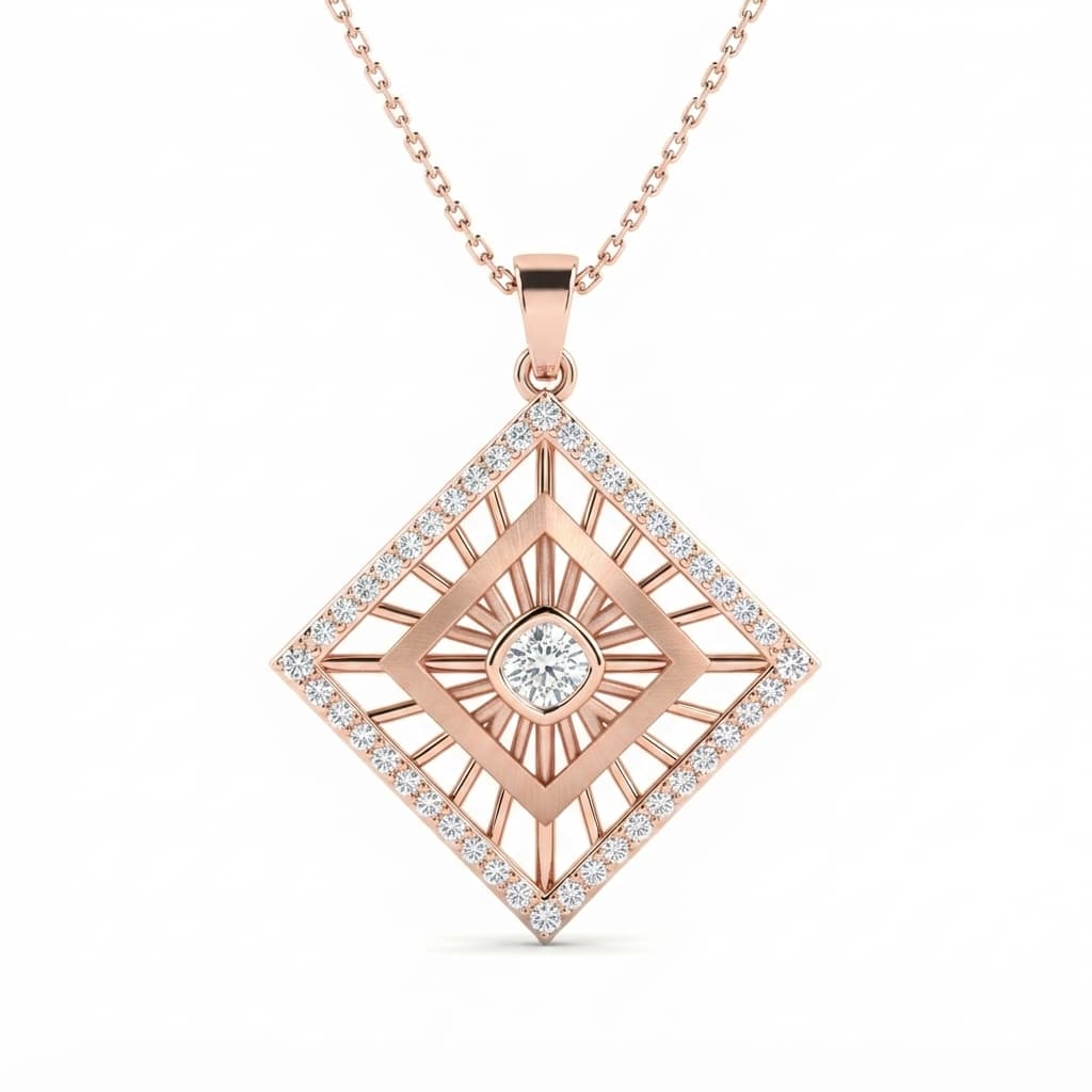 Belaroq Emberelle round pavé Necklace