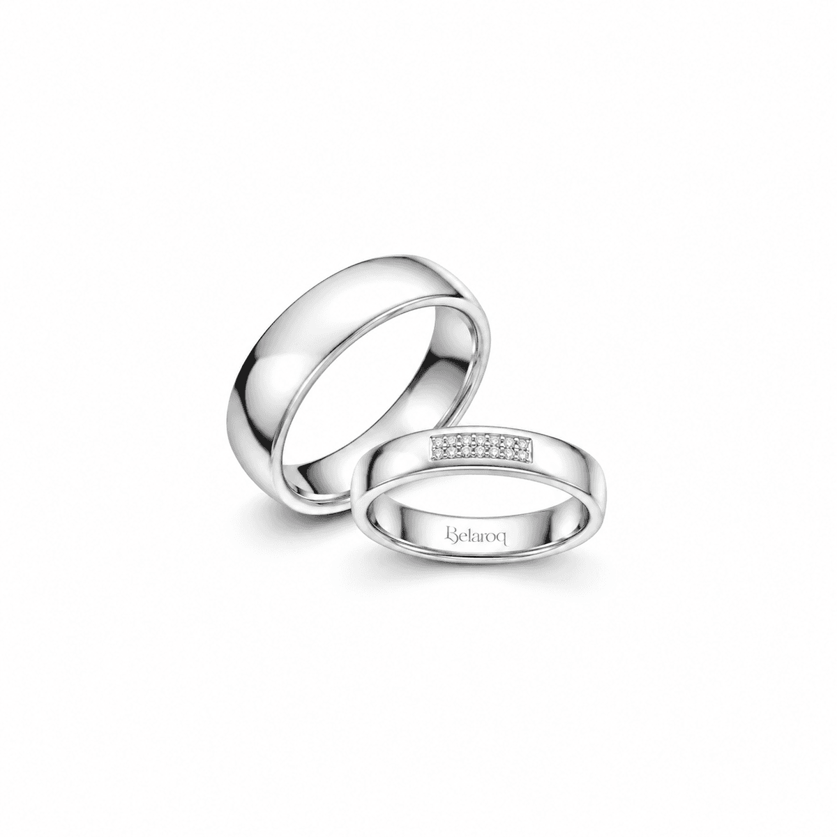 Belaroq Orelissenorelia Round Pave Wedding Ring Set