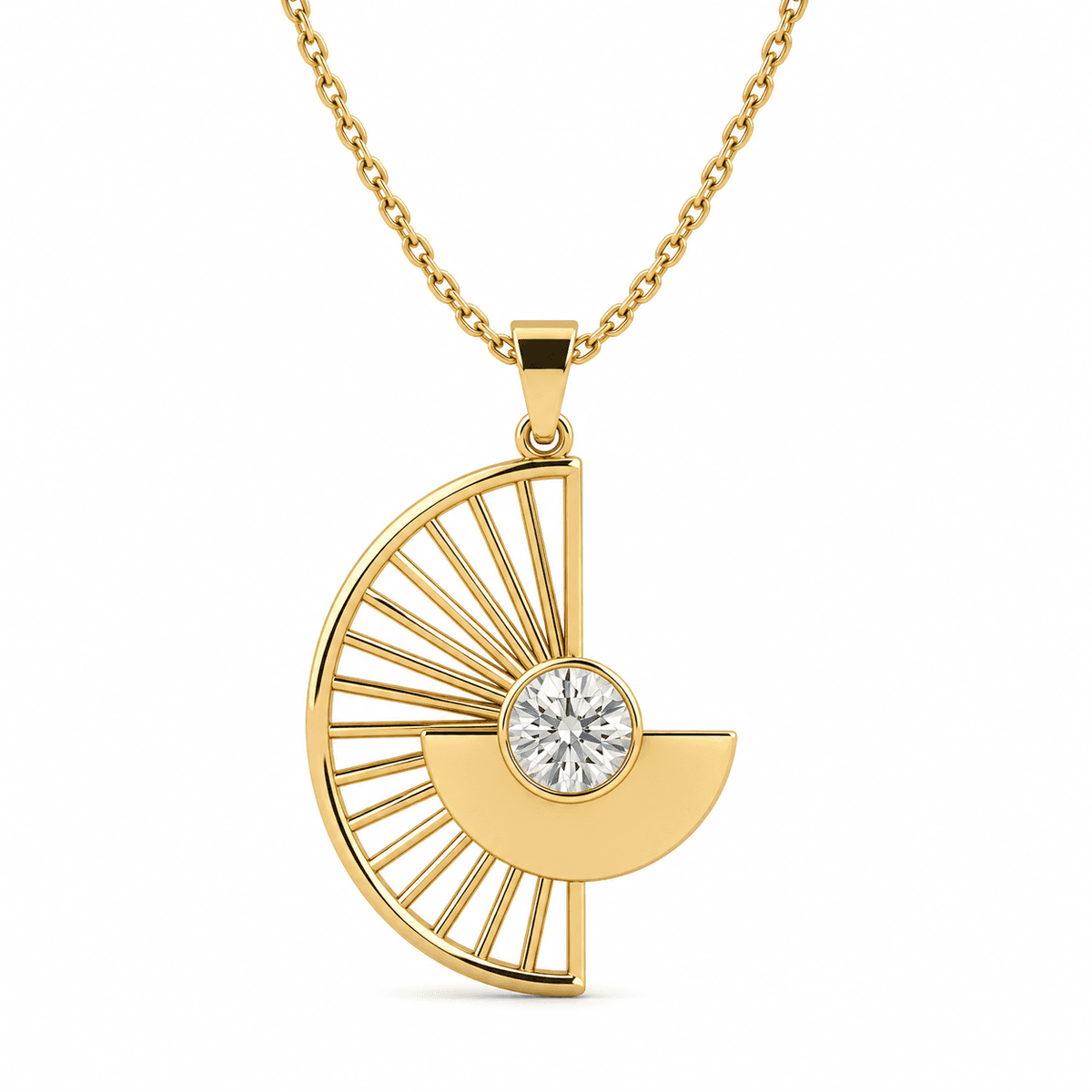 Belaroq Coraliecereline Round Bezel Necklace