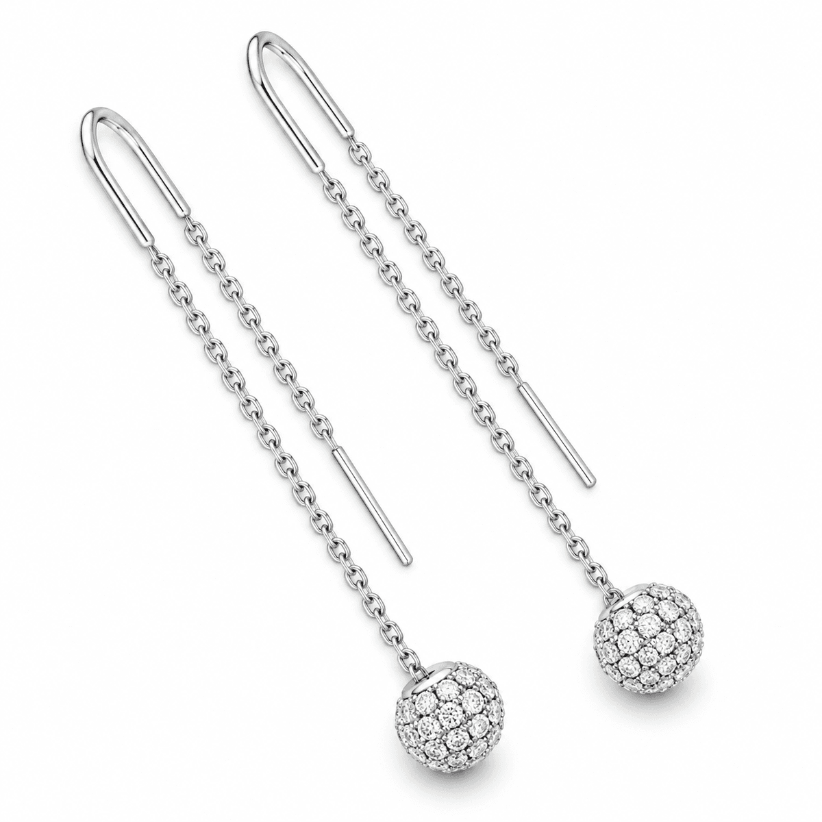 Belaroq Filessia Diamond Ball Threader Earrings