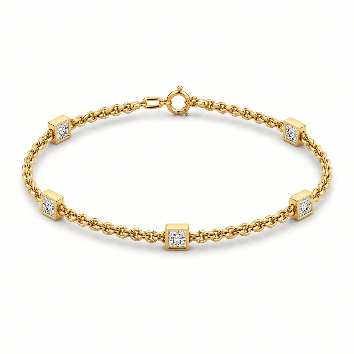 Belaroq Emberelle Bracelet à cinq diamants princesse